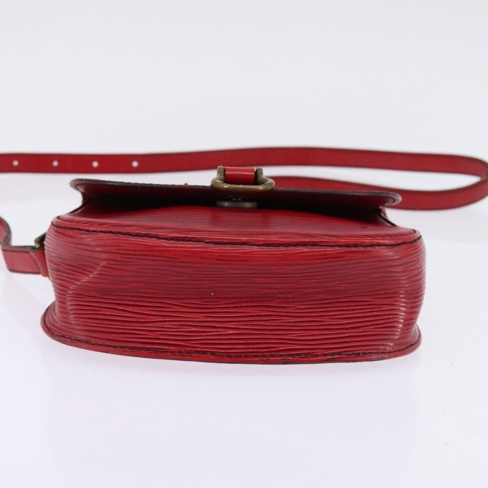 Authentic LOUIS VUITTON Epi Saint Cloud PM Shoulder Bag Red M52217 LV - Picture 12 of 16